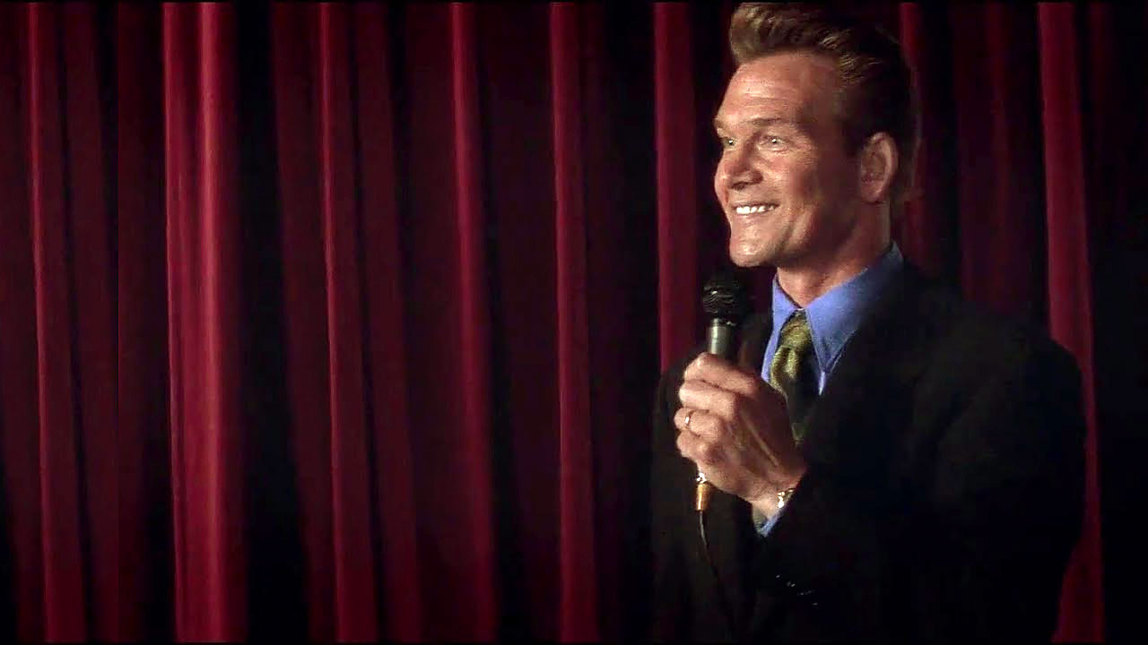 Picture of Patrick Swayze playing Donnie Darko's infamous Jim Cunningham.